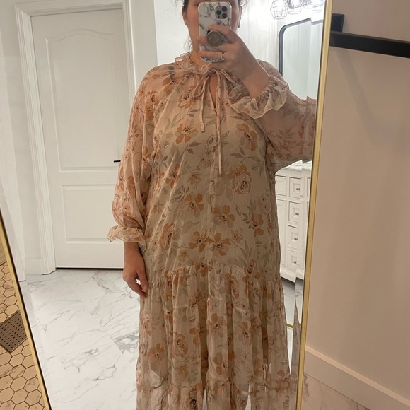 VICI Frolic Floral Tiered Boho Midi Dress Size M - Picture 14 of 14